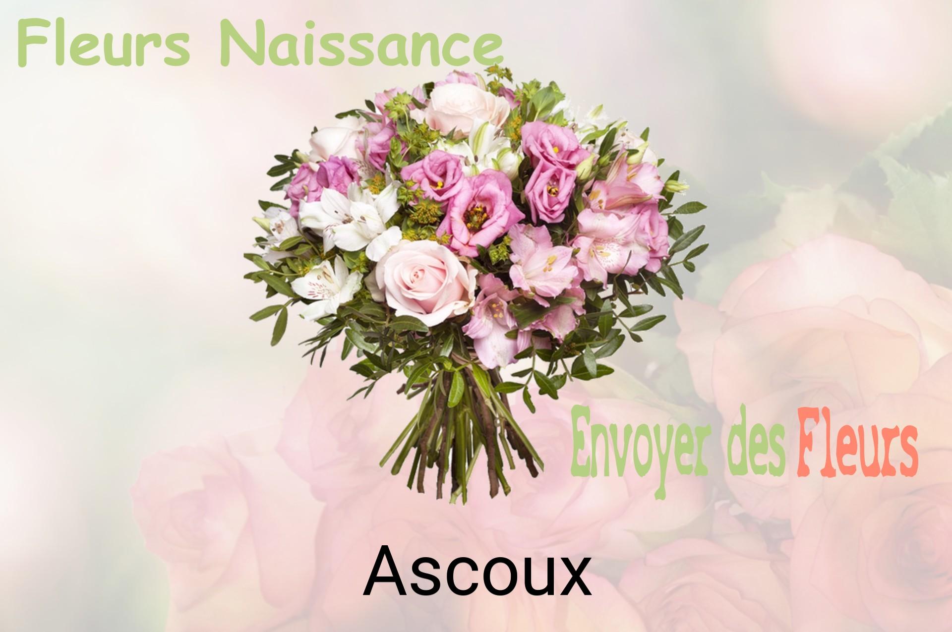 Bouquet de fleurs de naissance livré à Ascoux
